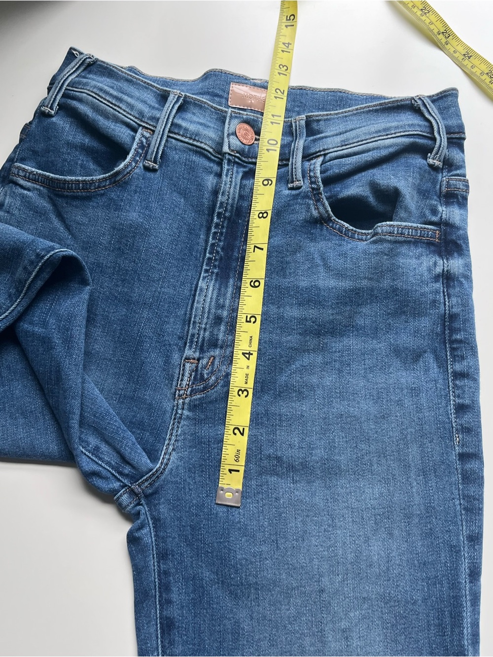 Mother Hustler Ankle Fray Healing Jar Blue Jeans 26 - Picture 13 of 14